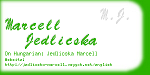 marcell jedlicska business card